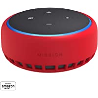 Mission Funda de silicona para Amazon Echo Dot (3.ª generación)- rojo piruleta